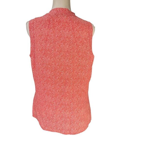 Tory Burch Poppy Floral 100% Silk Jasmine Sleeveless Blouse Size 10 - Picture 3 of 8